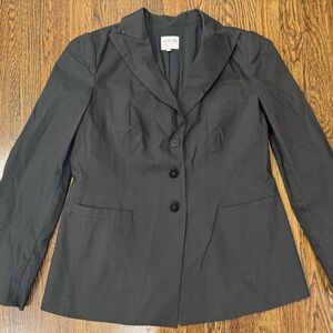 Armani Collezioni Blazer Women 12 Black Long Sleeve Made Italy